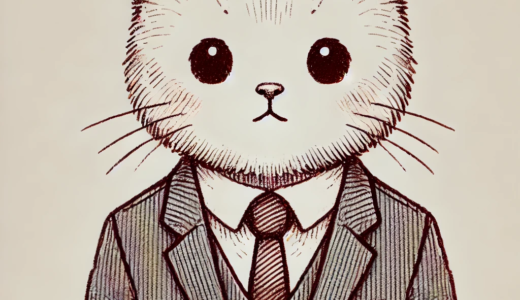 リクルートスーツを着るネコ