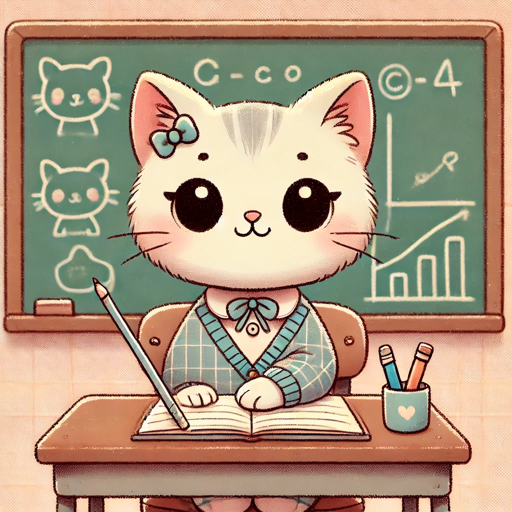 授業を受けるネコ