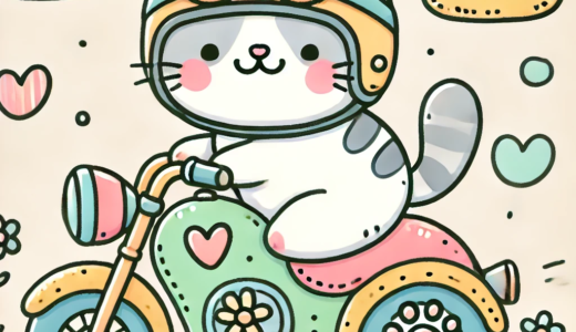 バイクに乗るネコちゃん