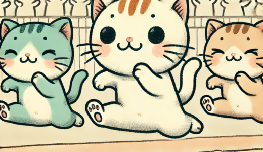 徒競走するネコたち