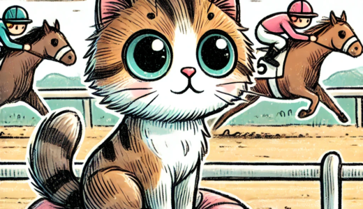 競馬を見るネコ